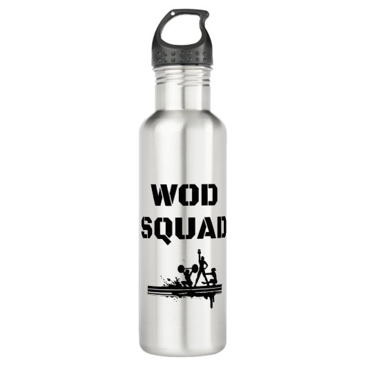 WOD SQUAD - door kruisredding geïnspireerd uniek Waterfles (Voorkant)