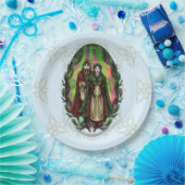 Woden en Fríge: Yule Greetings Papieren Bordje (Feest)