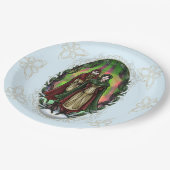 Woden en Fríge: Yule Greetings Papieren Bordje (Gekanteld)