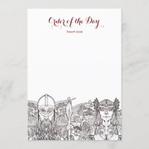 Woden & Fríge Bruiloft Orde van de dag