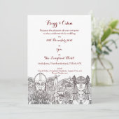 Woden & Fríge bruiloft uitnodiging (Staand voorkant)