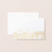 Woden & Fríge Folie Place Card Kaarten (Voorkant met envelop)