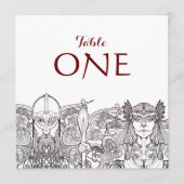 Woden & Fríge individuele tafel nummers Programmakaart (Voorkant)