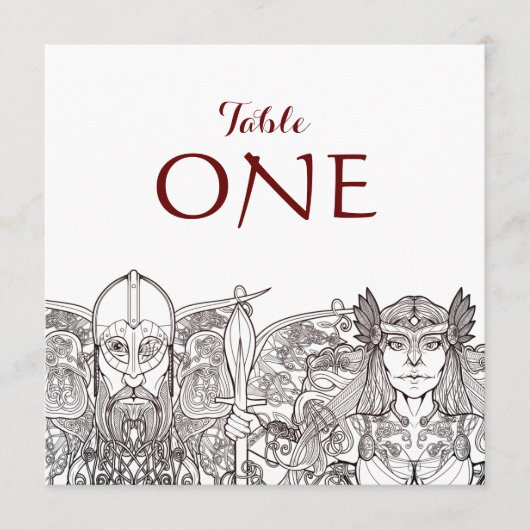 Woden & Fríge individuele tafel nummers Programmakaart (Voorkant)