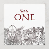 Woden & Fríge individuele tafel nummers Programmakaart (Achterkant)