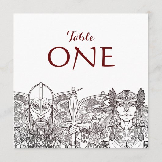 Woden & Fríge individuele tafel nummers Programmakaart (Achterkant)