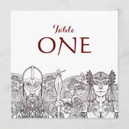 Woden & Fríge individuele tafel nummers Programmakaart