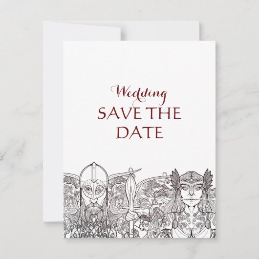 Woden & Fríge Save the Date Kaart (Achterkant)