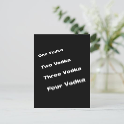 wodka briefkaart (Staand voorkant)