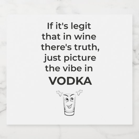 Wodka Fun Likeurfles Etiket (Enkel label)