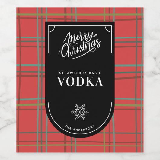 Wodka Holiday Wijnlabel met infuus Wijn Etiket (Enkel label)