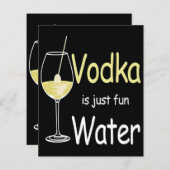 Wodka is gewoon een vun waterontwerp (Voorkant / Achterkant)