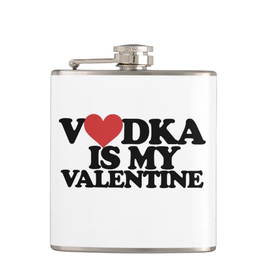 Wodka is mijn Valentijn Heupfles (Voorkant)