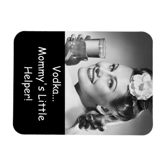 Wodka, mama's kleine helper! Magneet (Horizontaal)