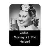 Wodka, mama's kleine helper! Magneet (Verticaal)