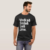 Wodka & Soda & IJs & Limoen Limoen Barista T-shirt (Voorkant volledig)