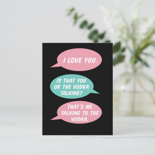 Wodka Talking Pandemic Briefkaart (Staand voorkant)