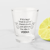 Wodka - Vino Veritas Shot Glas (Voorkant)