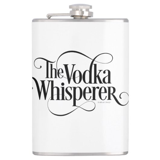 Wodka Whisperer Heupfles (Voorkant)