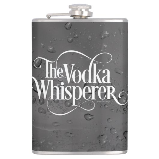 Wodka Whisperer Heupfles (Voorkant)