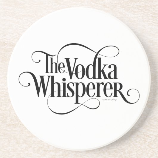 Wodka Whisperer Zandsteen Onderzetter (Voorkant)