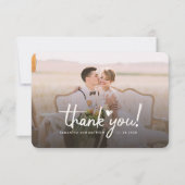 Woeddag Foto met hand-Letterlijk legant Bedankkaart (Voorkant)