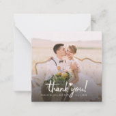 Woeddag Foto met handschrift Hartelijk dank Notitiekaartje (Voorkant)