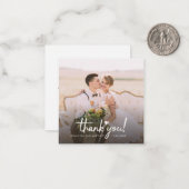 Woeddag Foto met handschrift Hartelijk dank Notitiekaartje (Voorkant / Achterkant in situ)