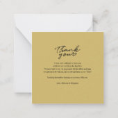 Woeddag Foto met handschrift Hartelijk dank Notitiekaartje (Achterkant)