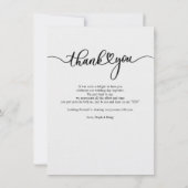 Woeddag Foto met handschrift Hartelijk dank Notitiekaartje (Achterkant)