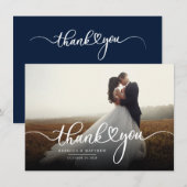Woeddag Foto met handschrift Hartelijk dank Notitiekaartje (Voorkant / Achterkant)