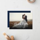 Woeddag Foto met handschrift Hartelijk dank Notitiekaartje (Voorkant / Achterkant in situ)