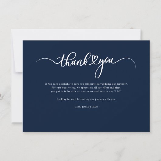 Woeddag Foto met handschrift Hartelijk dank Notitiekaartje (Achterkant)