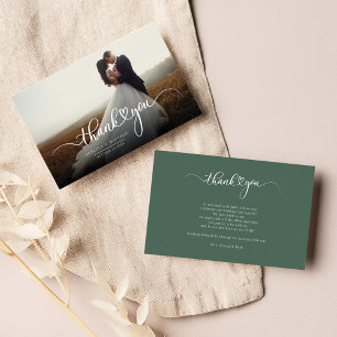 Woeddag Foto met handschrift Hartelijk dank Notitiekaartje