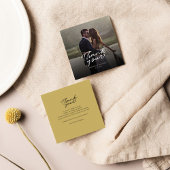 Woeddag Foto met handschrift Hartelijk dank Notitiekaartje