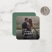 Woeddag Foto met handschrift Hartelijk dank Notitiekaartje (Voorkant / Achterkant in situ)