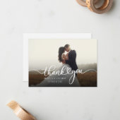 Woeddag Foto met handschrift Hartelijk dank Notitiekaartje (Voorkant / Achterkant in situ)