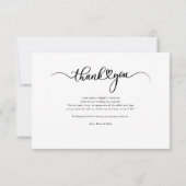 Woeddag Foto met handschrift Hartelijk dank Notitiekaartje (Achterkant)