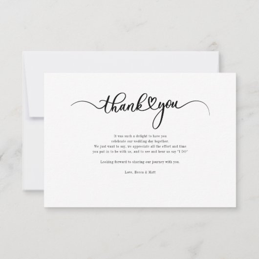 Woeddag Foto met handschrift Hartelijk dank Notitiekaartje (Achterkant)