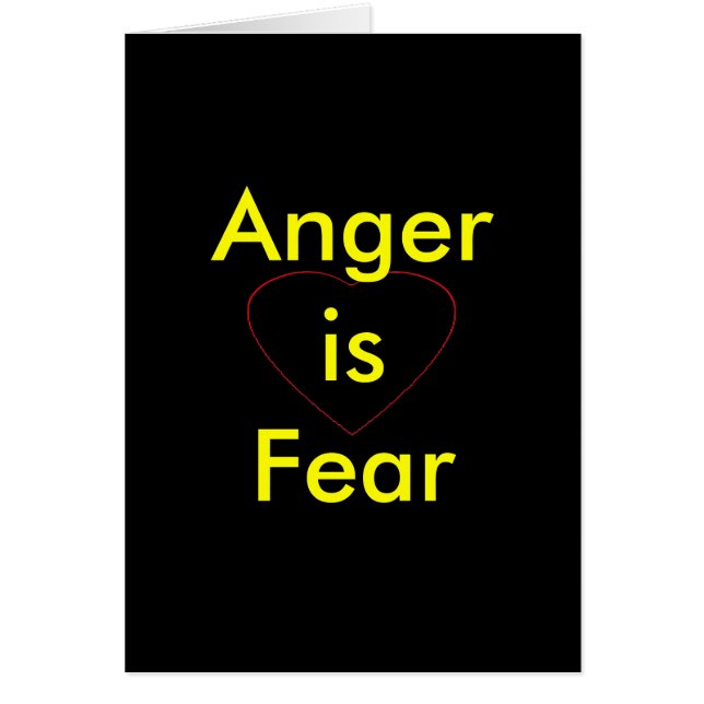 ! Woede creëren is angst (Voorkant)