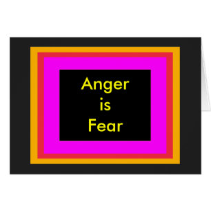 ! Woede creëren is angst