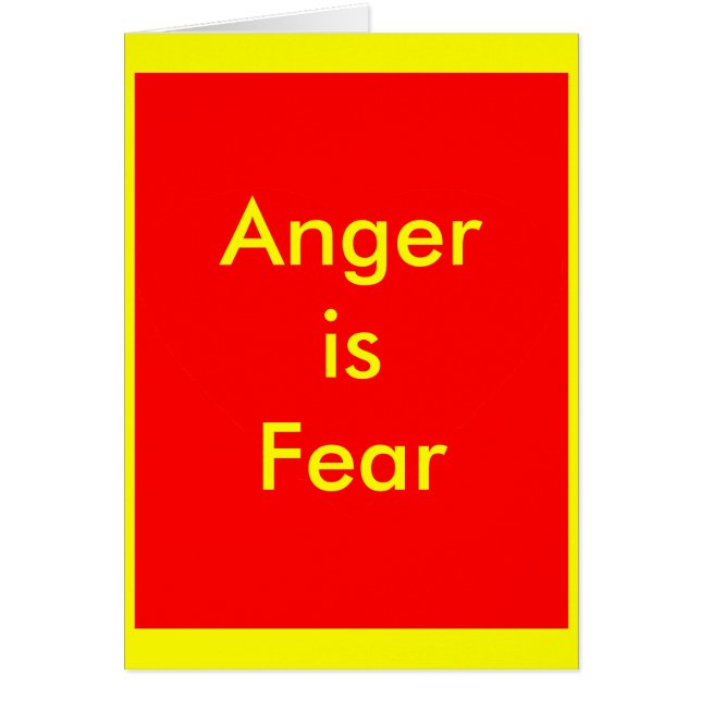 ! Woede creëren is angst (Voorkant)