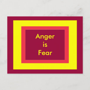 ! Woede creëren is angst Briefkaart