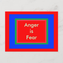 ! Woede creëren is angst Briefkaart