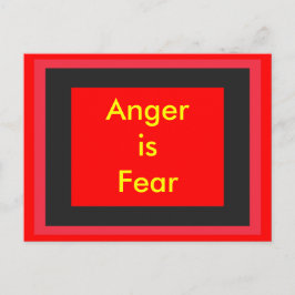 ! Woede creëren is angst Briefkaart