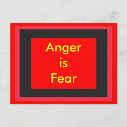 ! Woede creëren is angst Briefkaart (Voorkant)