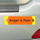 ! Woede creëren is angst Bumpersticker (Op auto)