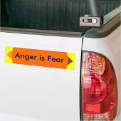 ! Woede creëren is angst Bumpersticker (Op Truck)