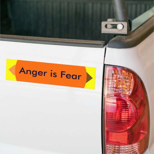 ! Woede creëren is angst Bumpersticker (Op Truck)