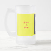 ! Woede creëren is angst Matglas Bierpul (Links)